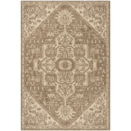 SAFAVIEH 6 ft.-7 in. x 9 ft.-2 in. Linden 100 Rectangle Rug - Creme & Beige LND138A-6